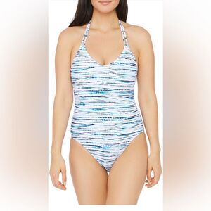 La Blanca tidal halter underwear one piece swimsuit size 14 , NWT